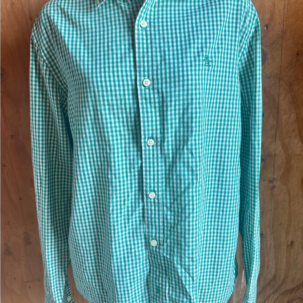 Original Penguin green Checkered Men's Shirt M